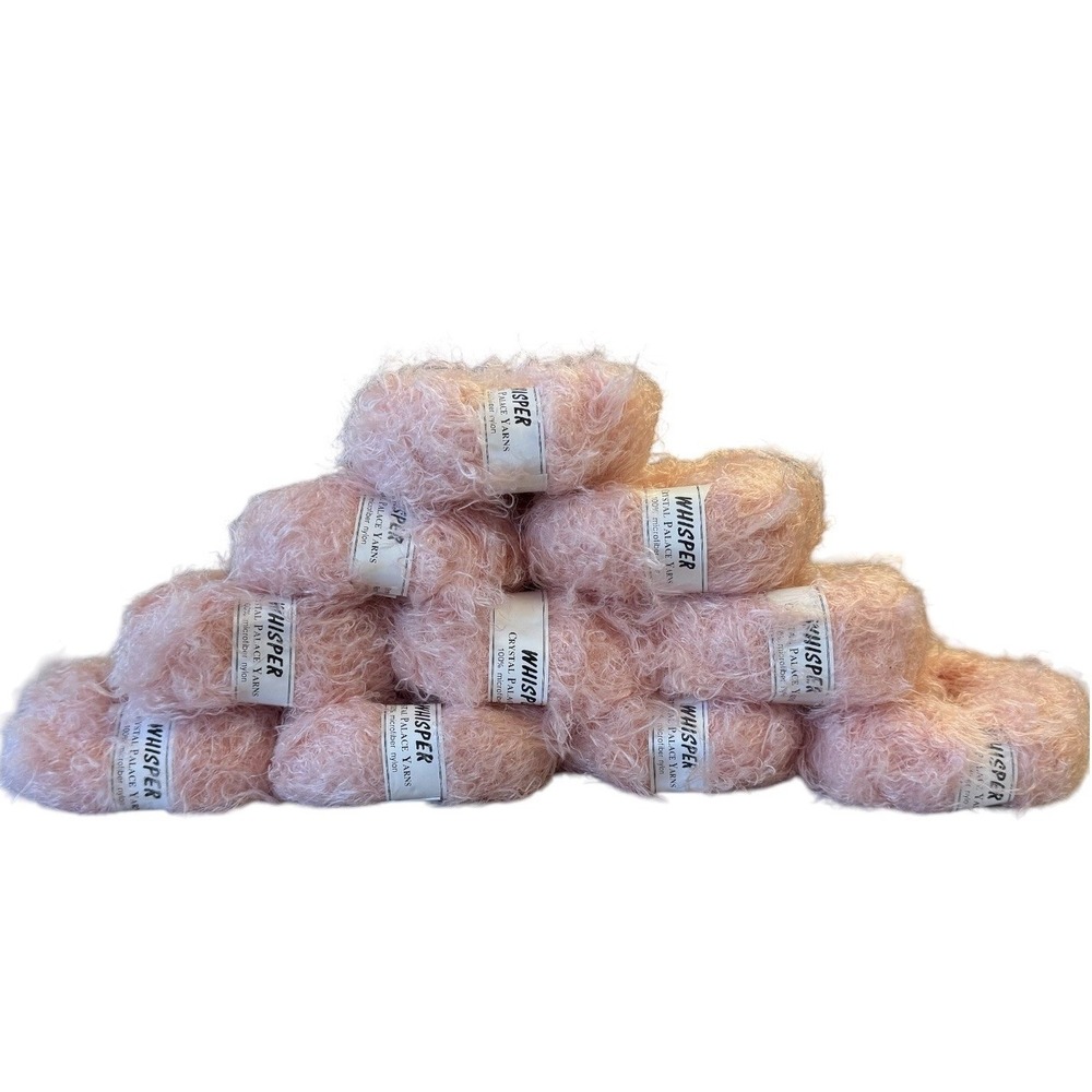 10 Balls Crystal Palace Whisper Eyelash Yarn Old Rose Pink Discontinued Lot